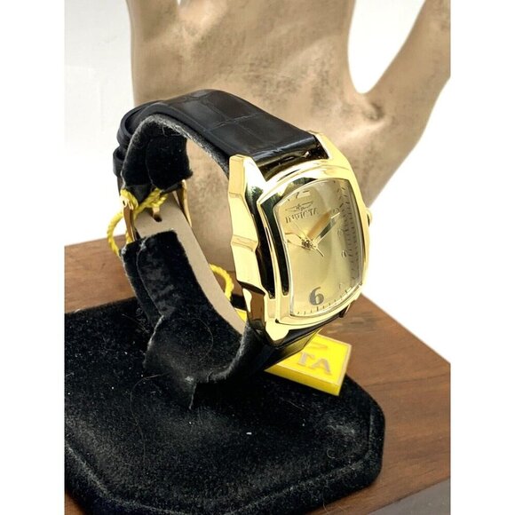 Invicta Women's Watch 35349 Lupah Quartz Special Edition Gold Black Leather Band - Picture 13 of 13